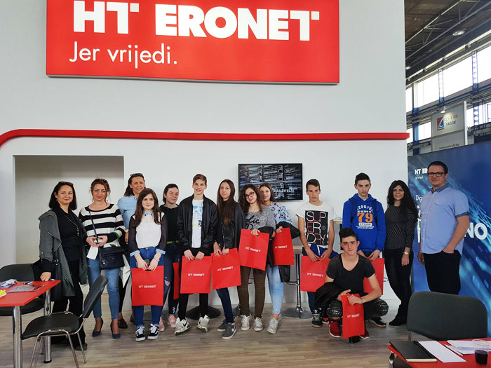 Aktivnosti HT ERONET-a na Sajmu: Posjet učenika Srednje prometne škole Mostar
