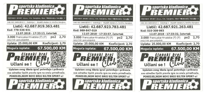 Uplatio 110.000,00 KM na Hrvatsku u finalu SP-a!