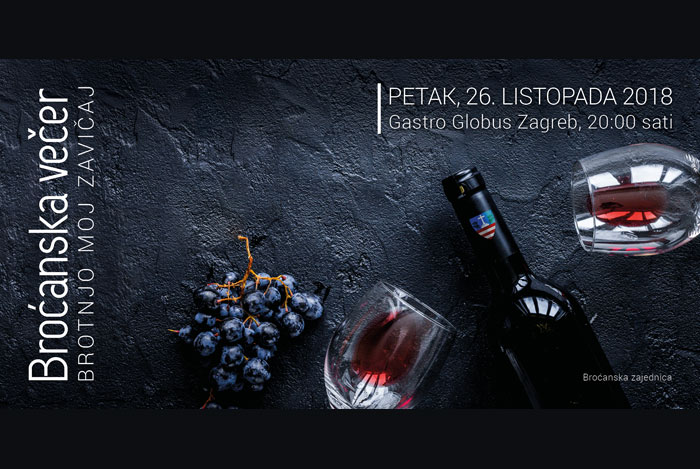 Broćanska večer 26. listopada u Zagrebu