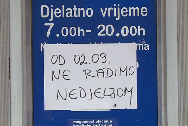 Slavonska općina ukinula rad nedjeljom: “Ja sam sretan danas kao i svi moji djelatnici”