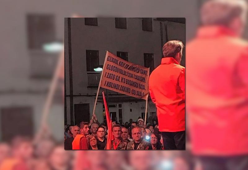 Komšićev skup u Tuzli: “Čovića na glogov kolac, Kolindi zabiti do jaja”