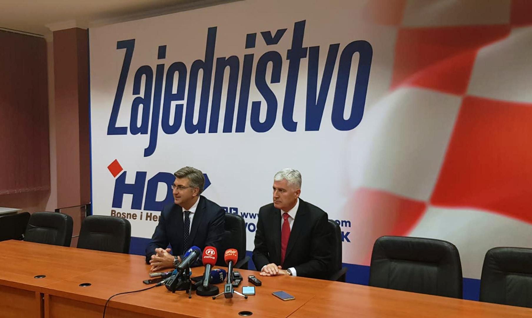 Plenković stigao u Mostar dati potporu Čoviću i HDZ-u BiH