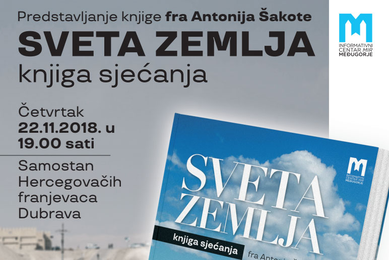 Predstavljanje knjige „Sveta Zemlja – knjiga sjećanja“ 22. studenog uz Zagrebu