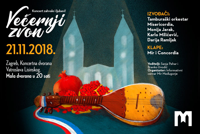 Večernji zvon:  Koncert zahvale i ljubavi 21. studenog u Zagrebu