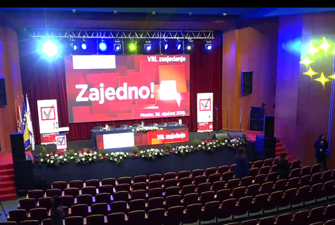 PRATITE UŽIVO Osmo zasjedanje Hrvatskog Narodnog Sabora BiH u Mostaru