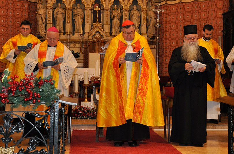 Kardinal Puljić, nuncij Pezzuto i mitropolit Hrizostom u katedrali molili za jedinstvo kršćana