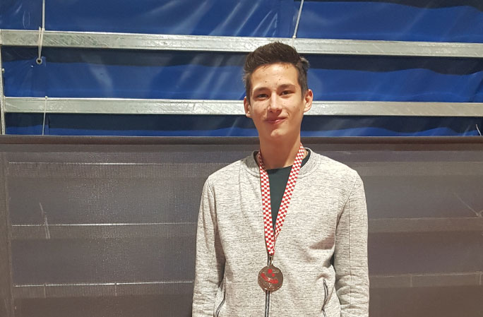 Filip Kozina postao viceprvak Hrvatske u troskoku