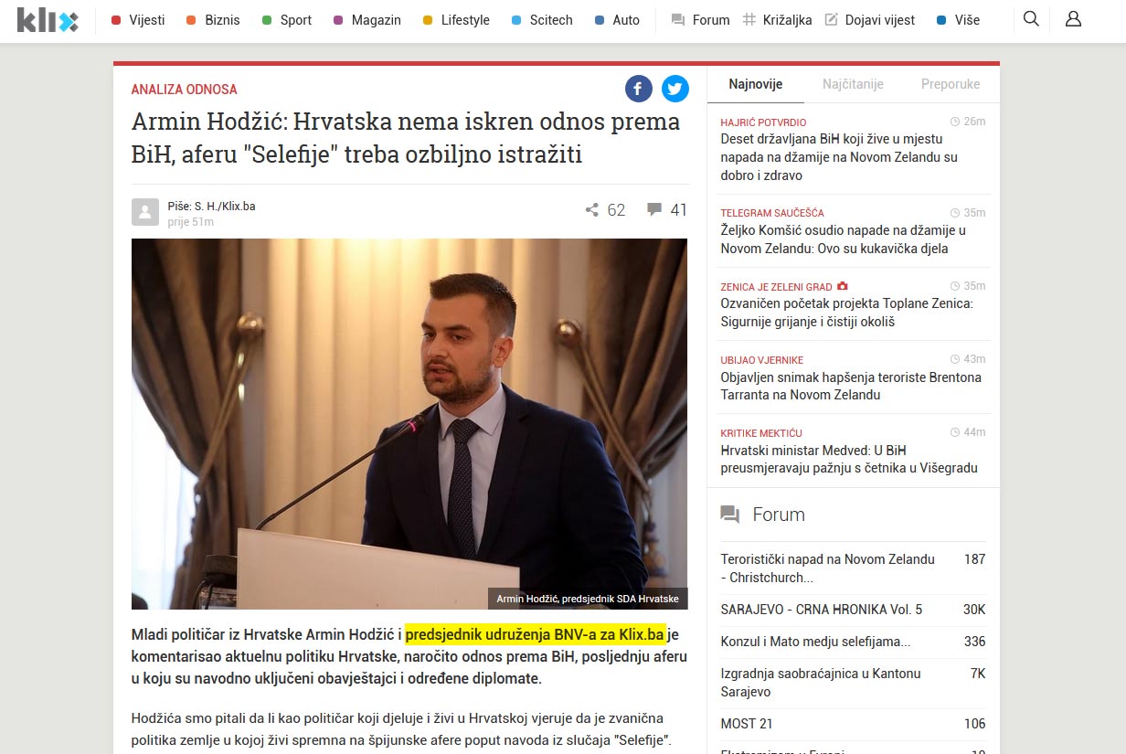 Daje zapaljive izjave iz Zagreba: Šarlatan Hodžić ne predstavlja nikoga