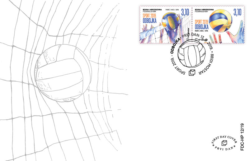 Prigodne poštanske marke HP Mostar „Sport 2019. – Odbojka“