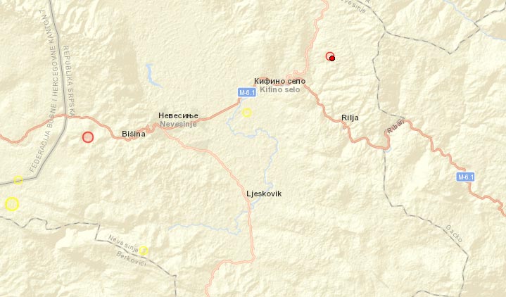 Dva potresa u ranu zoru razbudila Hercegovinu