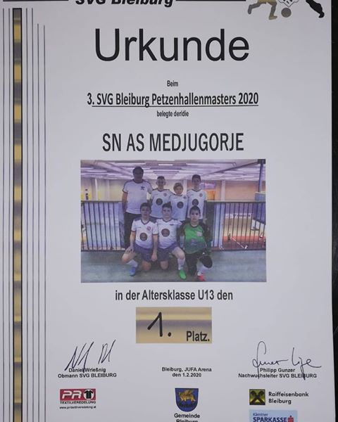 Škola nogometa AS Međugorje osvojila četiri zlatne medalje na turniru u Austriji