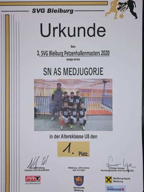 Škola nogometa AS Međugorje osvojila četiri zlatne medalje na turniru u Austriji