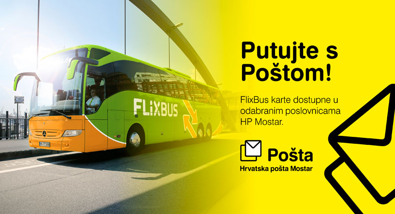 U Hrvatskoj pošti Mostar potražite svoje FlixBus autobusne karte
