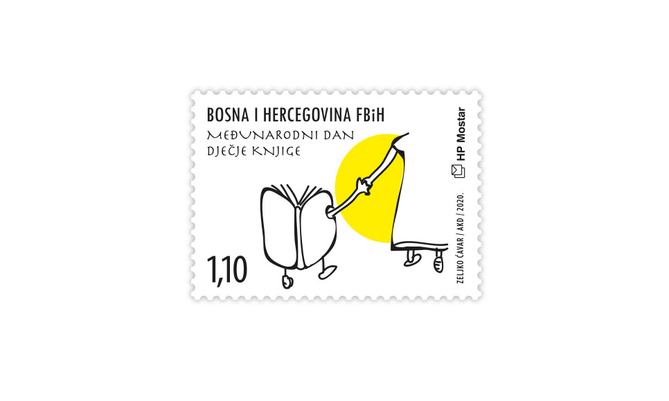 Prigodna marka Hrvatske pošte Mostar uz Međunarodni dan dječje knjige