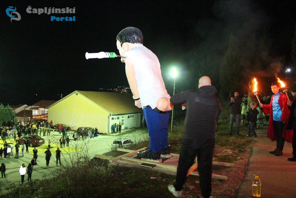 FOTO | Spaljivanjem Marka Krnjevala završeni Pokladni dani Trebižat – Čapljina 2021.