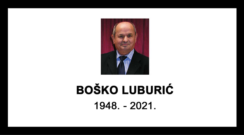 Preminuo prof. Boško Luburić (1948. – 2021.)