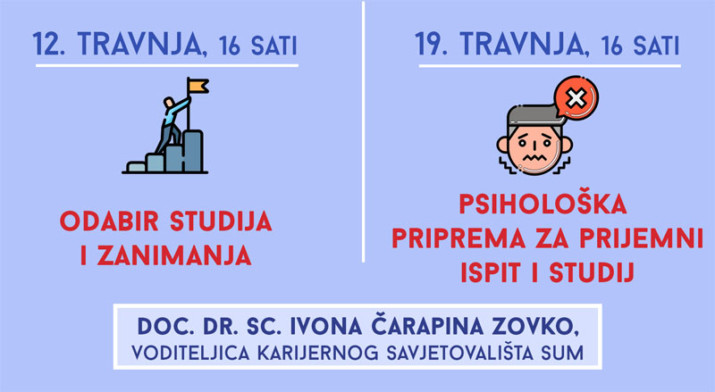 Imate poteškoća pri izboru studija? Prijavite se na radionicu namijenjenu maturantima