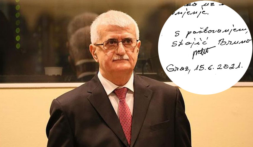 Obavljujemo pismo Brune Stojića koje je poslao sucima u Den Haagu