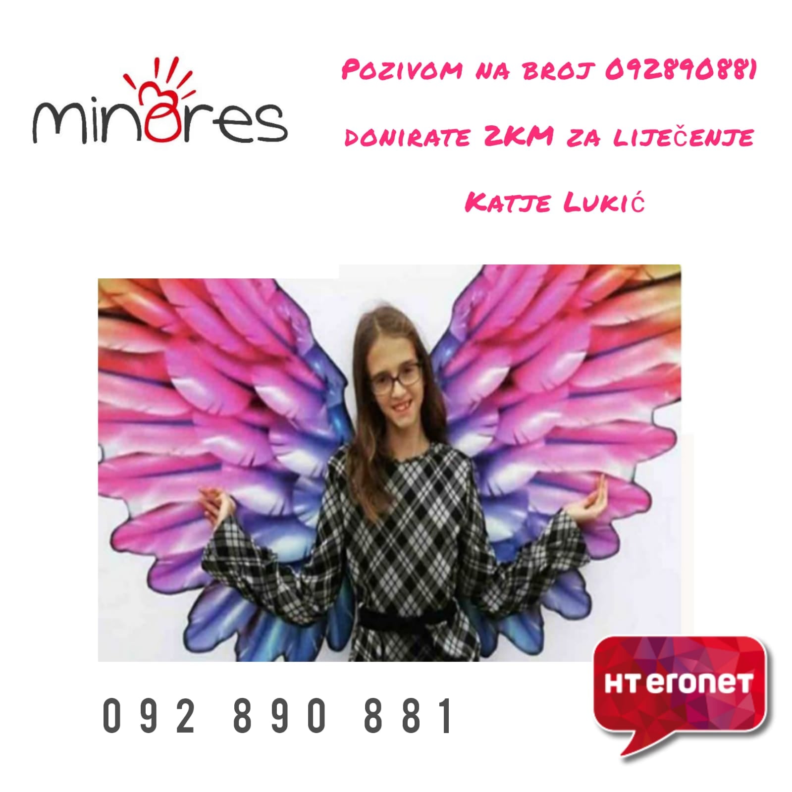 Otvoren humanitarni broj za prikupljanje novčanih sredstava za liječenje Katje Lukić