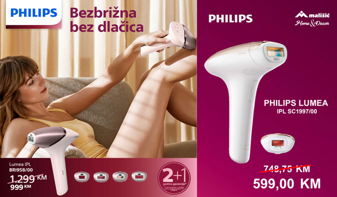 6 mjeseci bez dlačica uz akcijske modele Philips Lumea u trgovinama Mališić Home&Decor