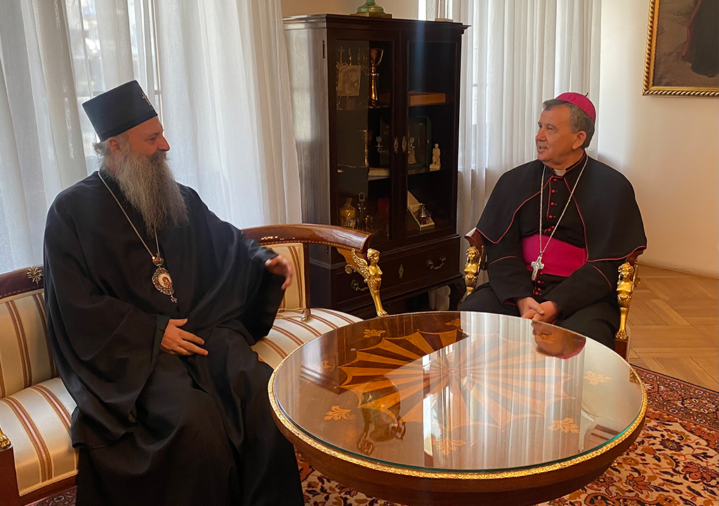 Susret patrijarha Porfirija i nadbiskupa Vukšića