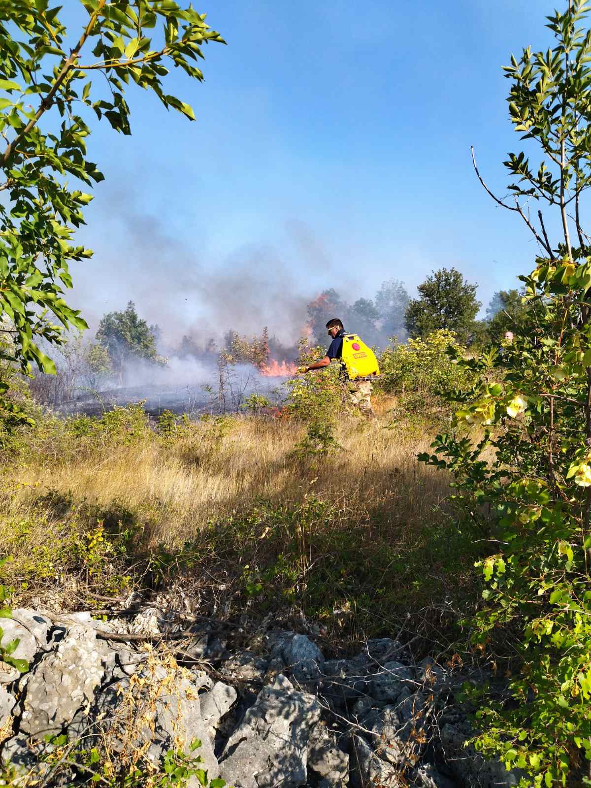 Požar u Blizancima i dalje aktivan