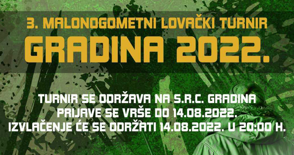 U tijeku prijave za 3. Lovački malonogometni turnir “Gradina 2022.” u D.M. Ograđeniku