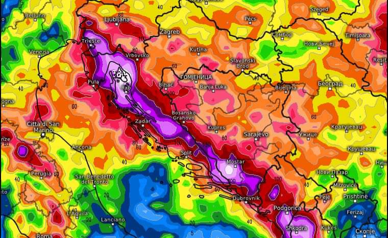 U petak i subotu mogla bi pasti odgromna količina kiše