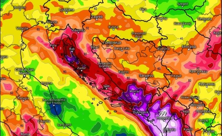 Upozorenje! Obilne oborine u sljedećih sedam dana