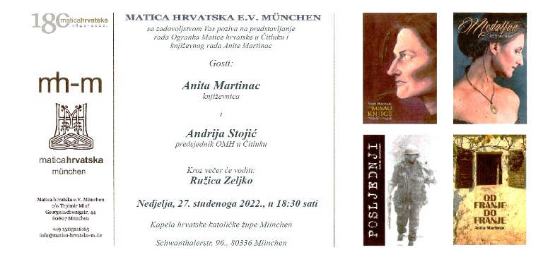 Najavljujemo: Rad Matice hrvatske Čitluk bit će predstavljen u Münchenu