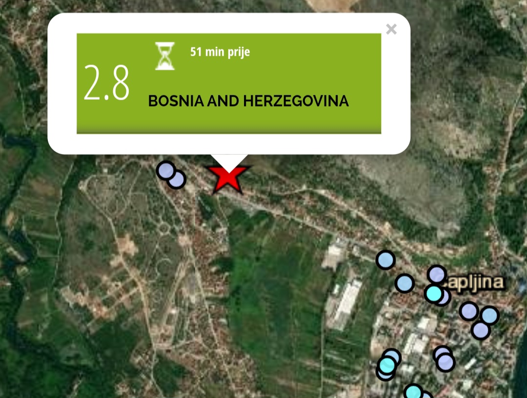 Potres u Hercegovini: Epicentar u Čapljini