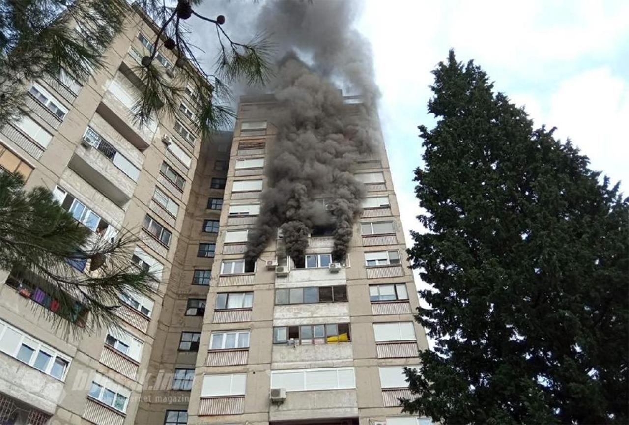 Stan uništen u požaru, pet osoba evakuirano na vrijeme