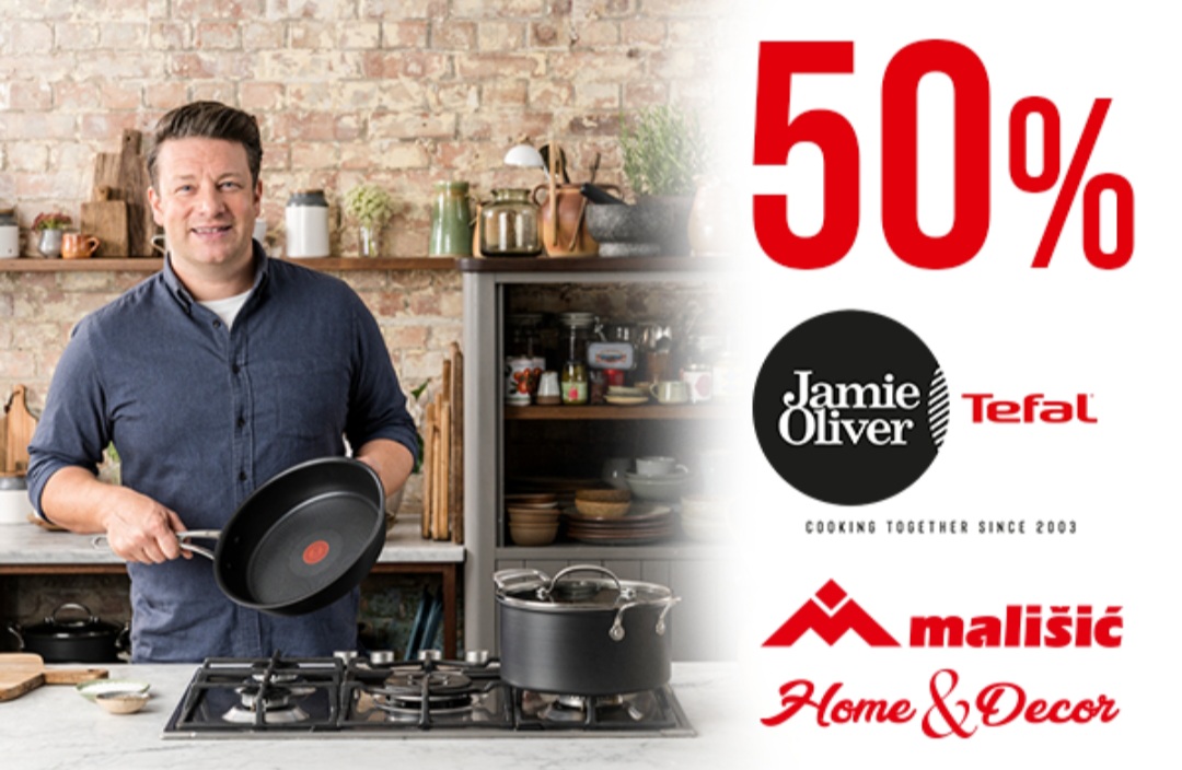 50% popusta na visokokvalitetno posuđe Jamie Oliver smo u trgovinama Mališić Home&Decor