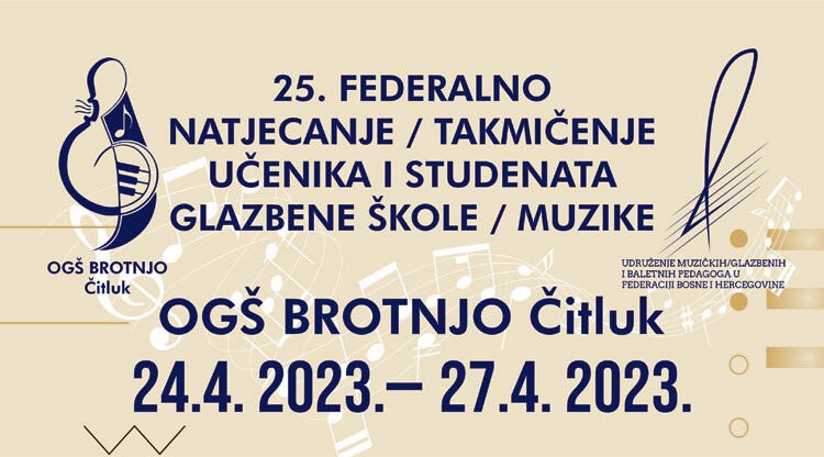 24.-27. travnja – Preko 600 prijava za XXV. Federalno glazbeno natjecanje u Čitluku
