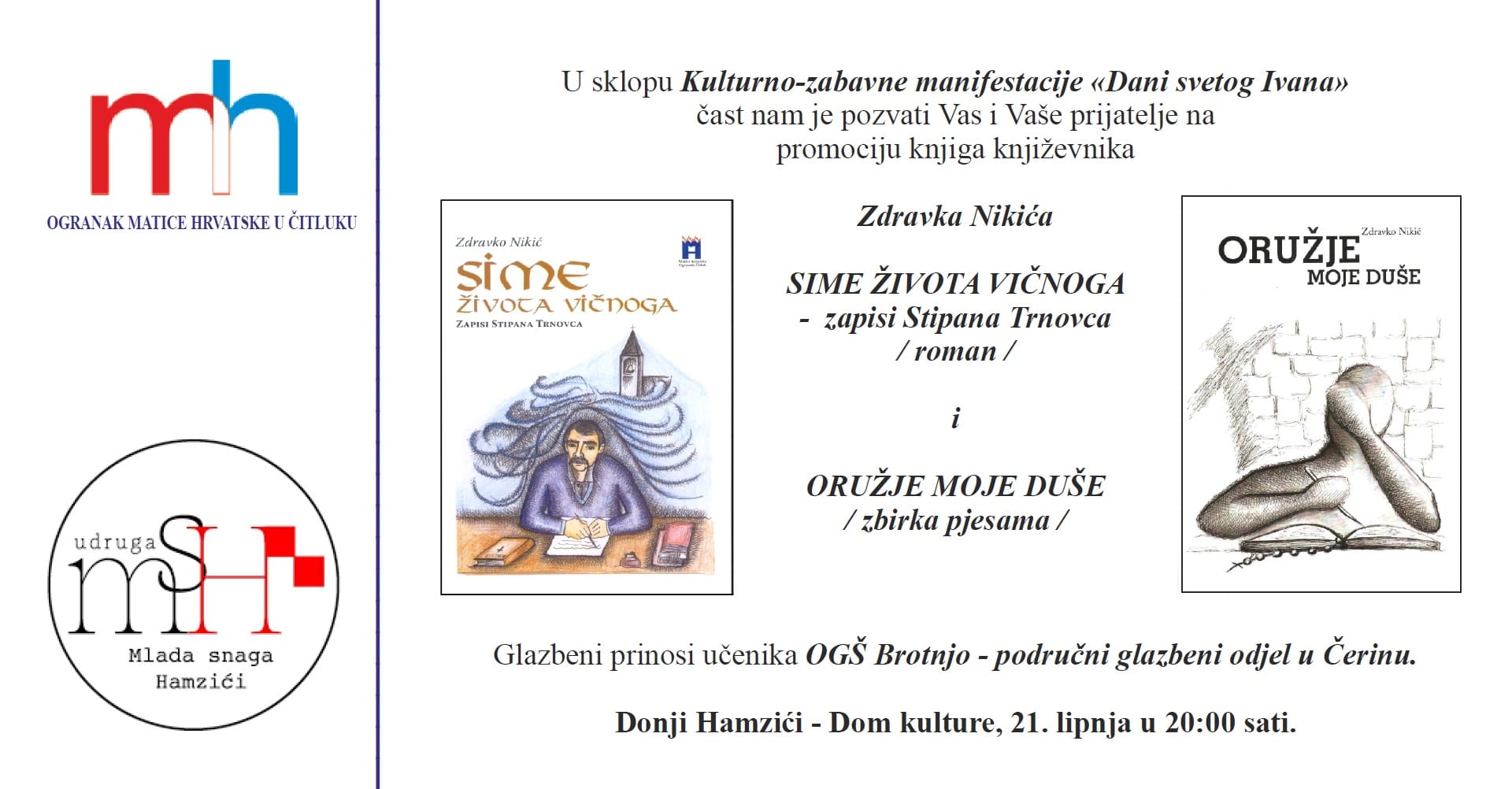 Dani svetog Ivana: Danas promocija knjiga književnika Zdravka Nikića