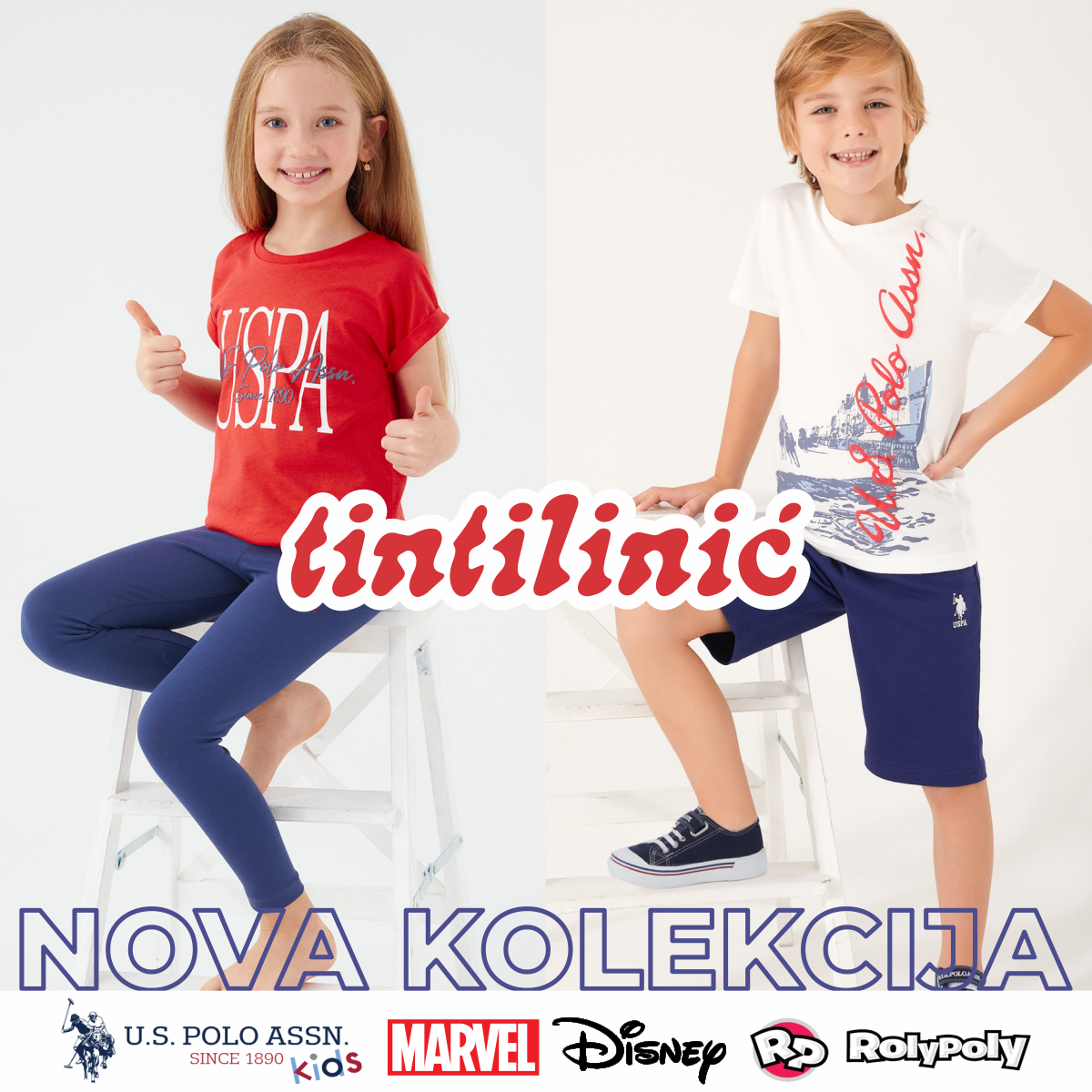 Nove kolekcije poznatih svjetskih brendova US Polo Assn kids, Disney, Marvel i Roly Poly stigle su u Tintilinić!