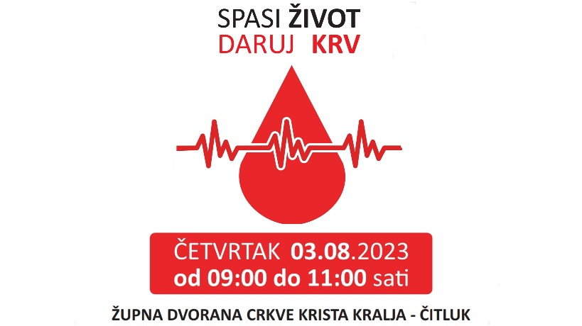 Franjevački svjetovni red Čitluk: U četvrtak akcija dobrovoljnog darivanja krvi