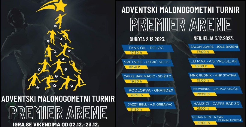 Adventski malonogometni turnir Premier Arene