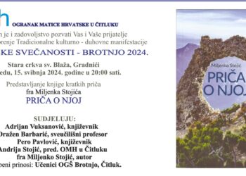 Večeras u Gradnićima promocija kratkih priča fra Miljenka Stojića
