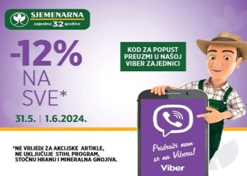 Preko Viber zajednice do -12% popusta u Sjemenarni