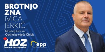 Nositelj liste HDZ-a za Općinsko vijeće Čitluk je Ivica Jerkić, dipl.nov., umirovljeni general bojnik