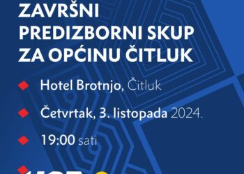 Najavljujemo: 3. listopada završni predizborni skup OO HDZ BiH Čitluk
