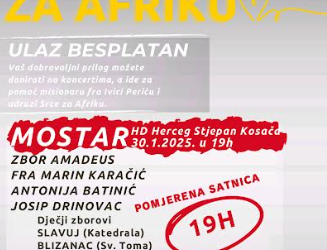 Odluka organizatora: Zbog hrvatskih rukometaša humanitarni koncert u Mostaru će početi u 19 sati!