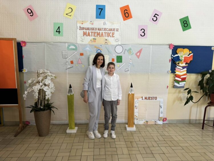 Veliki uspjeh na Županijskom natjecanju iz matematike za OŠ Bijakovići: Mihael Čoja osvojio treće mjesto!
