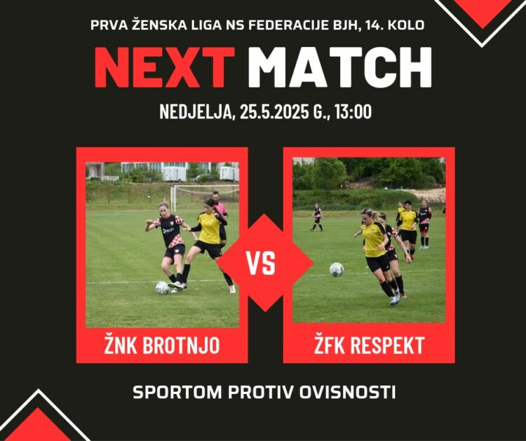 Završnica sezone na Barama: ŽNK Brotnjo dočekuje ŽFK Respekt