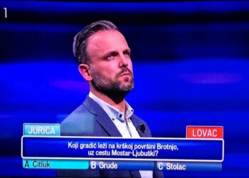Brotnjo na malim ekranima: Pitanje o Čitluku u HRT-ovom kvizu “Potjera”