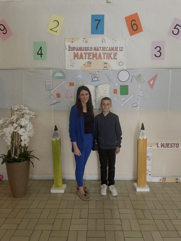 Učenik OŠ fra Didaka Buntića ostvario zapažen uspjeh na Županijskom natjecanju iz matematike