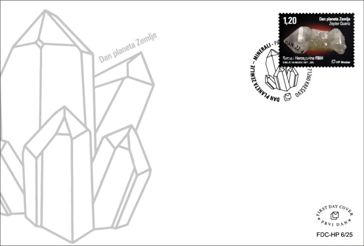 HP Mostar: Kristal mineral Zepter Quartz na poštanskim markama