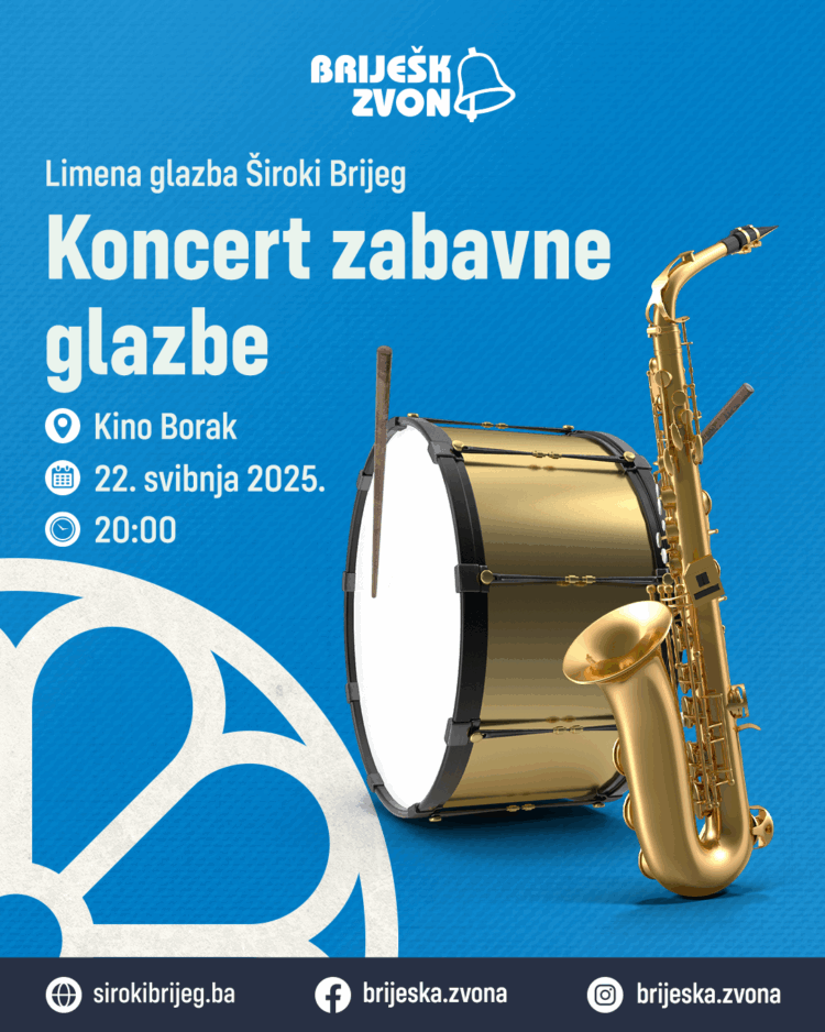 Koncert zabavne glazbe u Kinu Borak