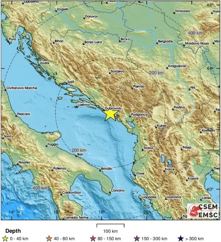 Potres magnitude 3.6 zatresao Trebinje, a osjetio se i u Dubrovniku